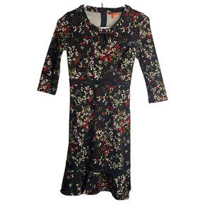 ModCloth Poised for Potential Dress Womens XXS ponte knit leaf ladder stitching